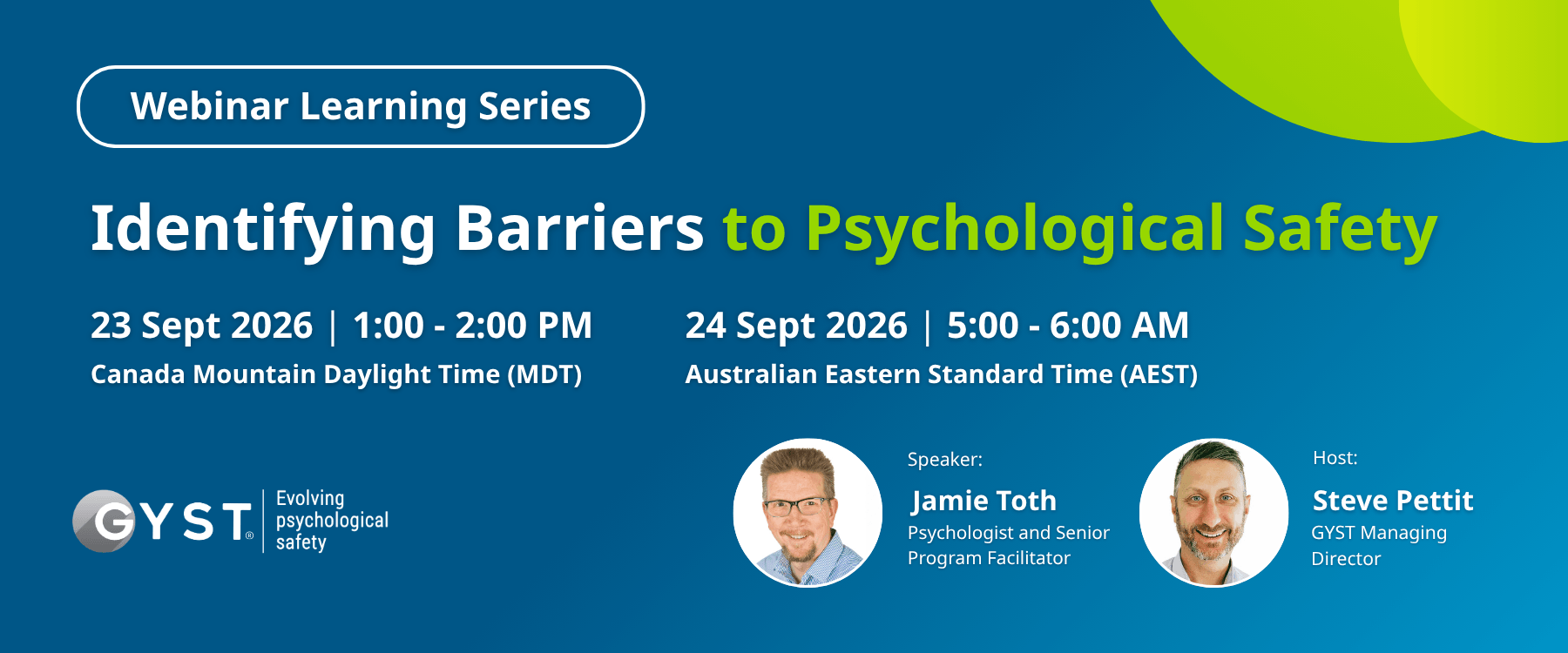 Identifying Barriers to Psychological Safety Webinar Identifying Barriers to Psychological Safety Webinar